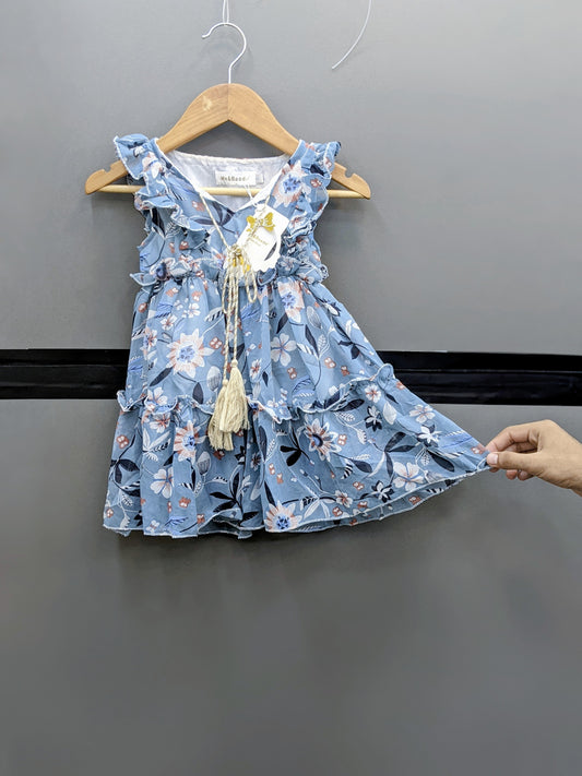 Chiffon front lace imported Frock | 18 Month 5 Years