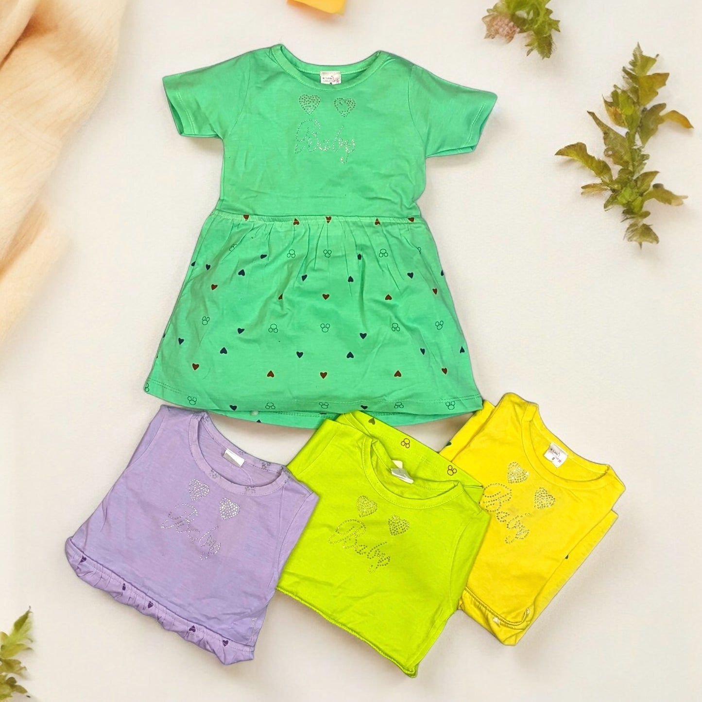 Baby Print Frock Soft Jersey Summer Fabric | 18 Month-3.5 Years