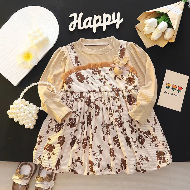 Korean Style soft fabric formal to outdoor wear frock | 9 Month