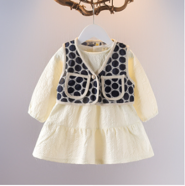 Pashtoon Style mid seasin frock with coat | 1-4 Years