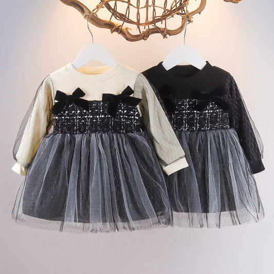 Semi fromal black vibe frock |1-3 Years