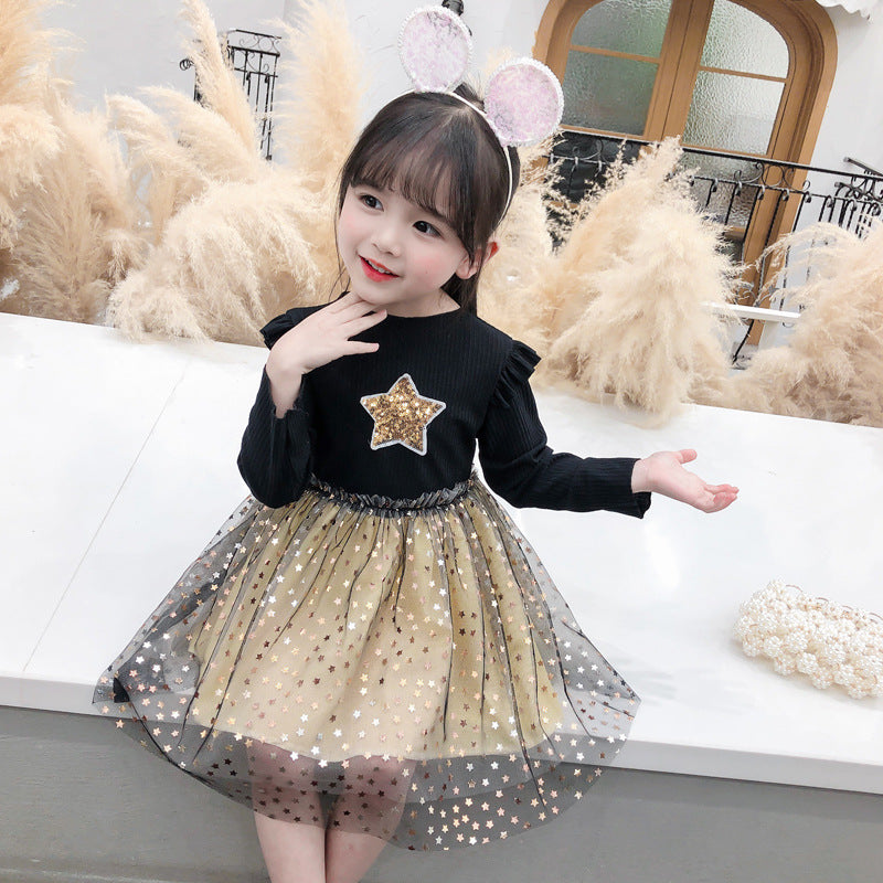 Mid season Black Star Frock | 2 to  5.5 Years