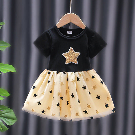 Star Skirt style frock 1 piece | 18 Month to 5.5 Years